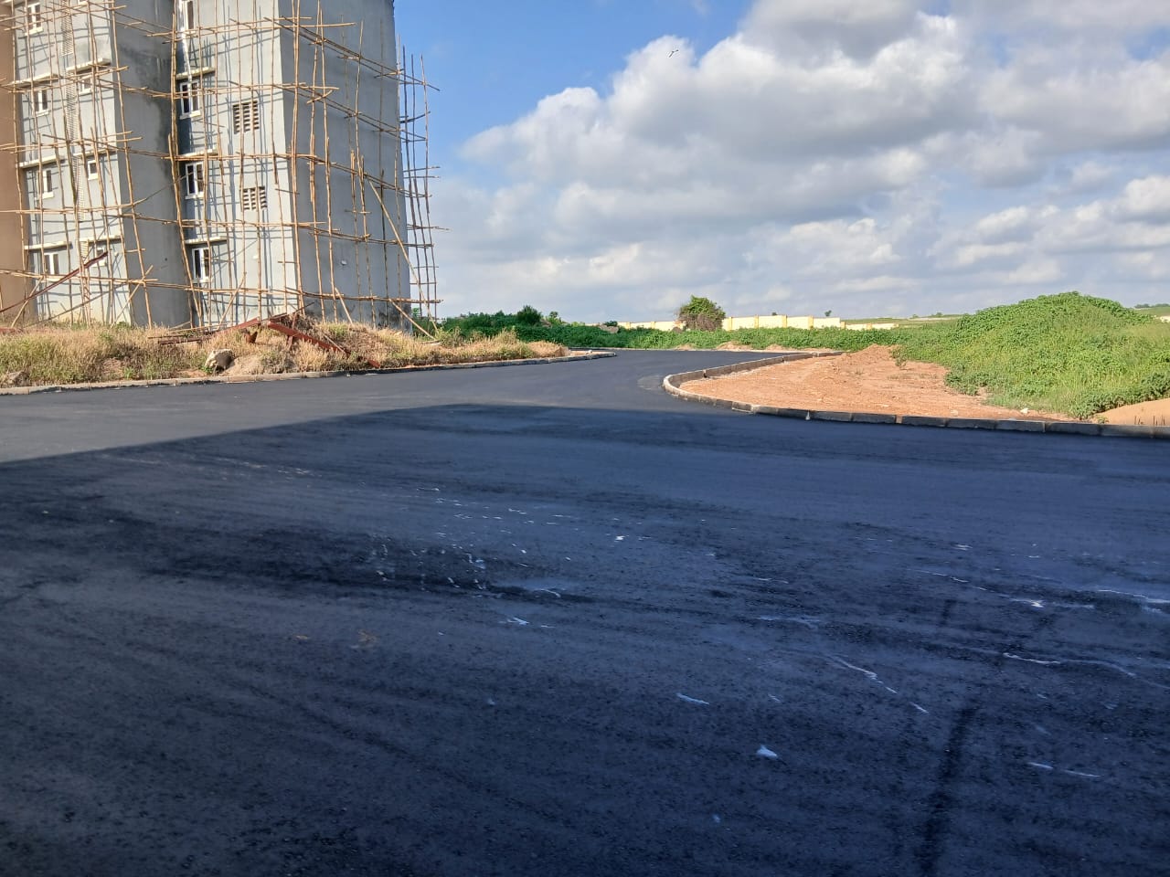 Completed road pavement, Ndlea housing unit, IDU